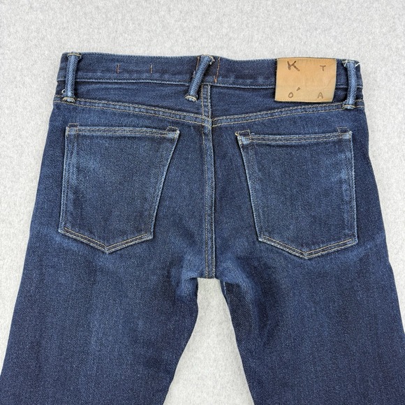 Hiroshi Kato Jeans Mens 32x28 Blue Indigo Raw The Pen Selvedge Slim Made In USA - Picture 8 of 16